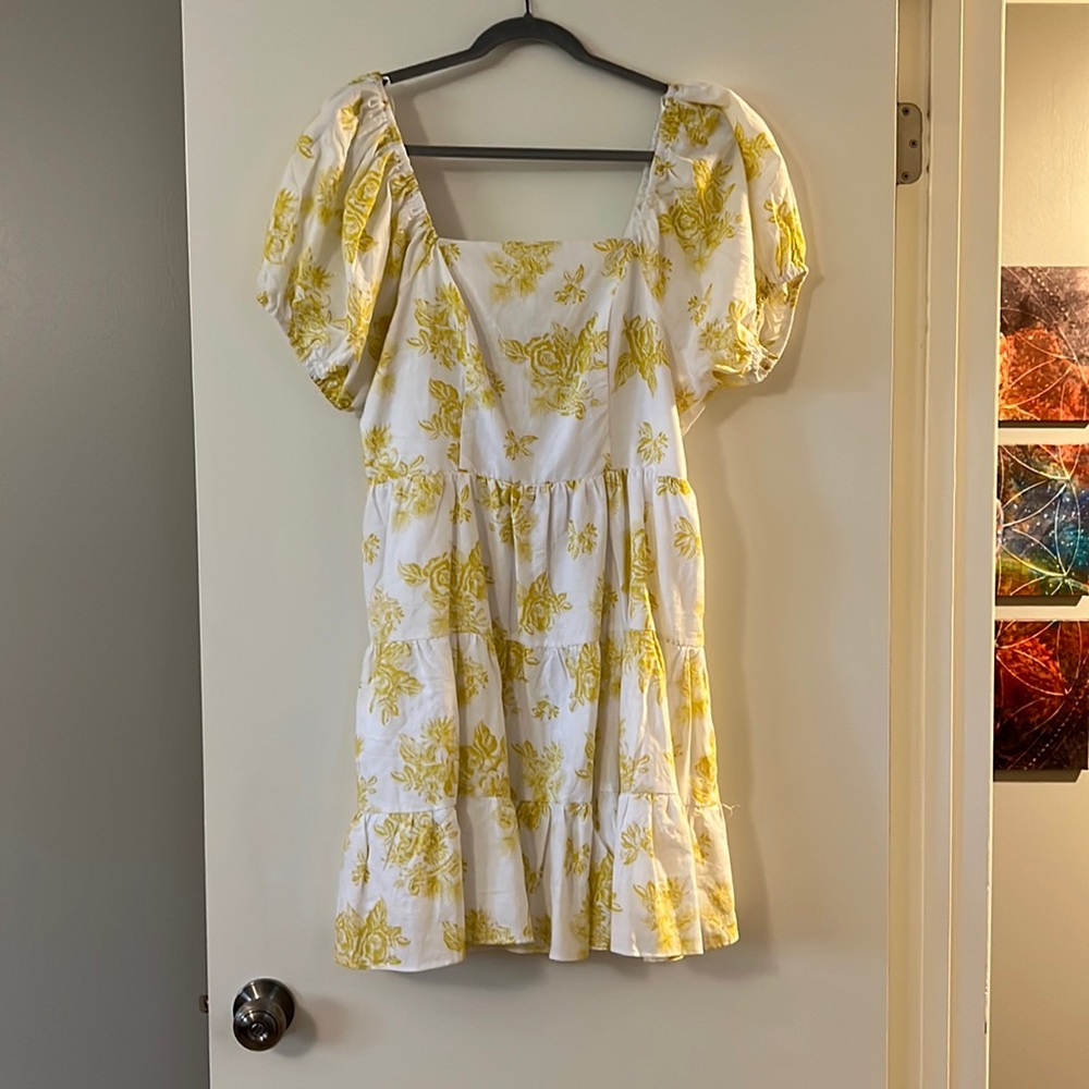 Yellow floral dress